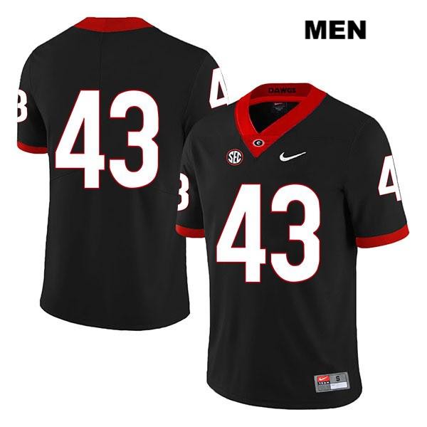 Georgia Bulldogs Men's Tyler Beaver #43 NCAA No Name Legend Authentic Black Nike Stitched College Football Jersey TDE6756AM